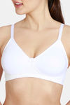 Zivame Beautiful Basics Double Layered Non Wired 3/4th Coverage T-Shirt Bra - Bright White — thumbnail 6